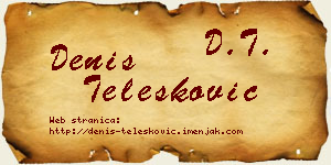 Denis Telesković vizit kartica